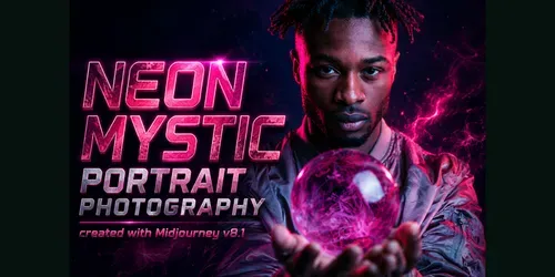 Neon Mystic Portrait Photos generated by midjourney