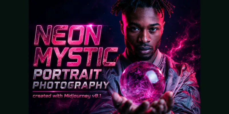 Neon Mystic Portrait Photos generated by undefined