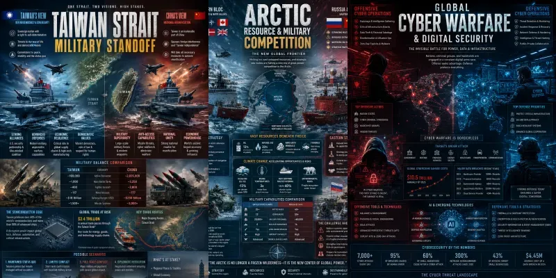 Geopolitical Infographic Posters generated by undefined