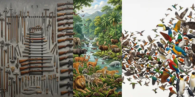 Dense Collection Array Collage Art generated by undefined