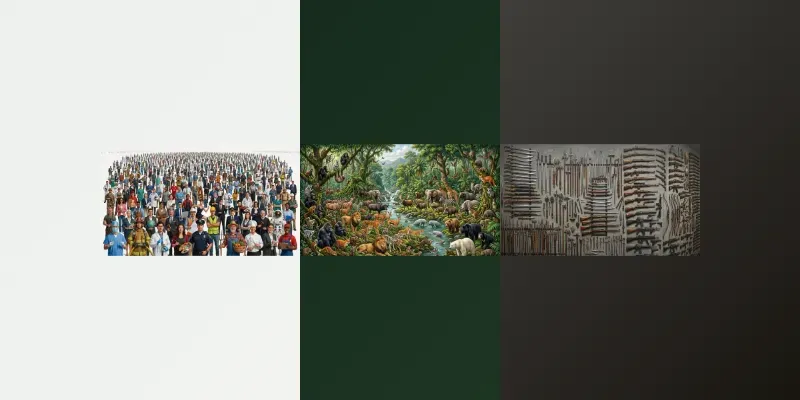 Dense Collection Array Collage Art generated by undefined