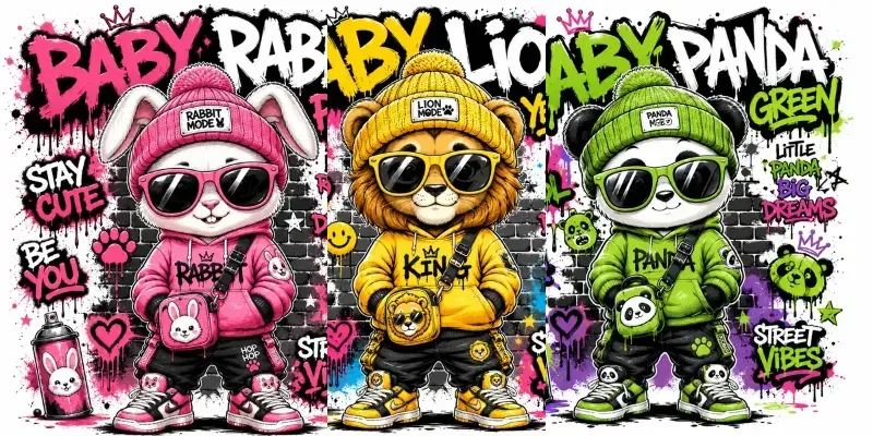Graffiti Cartoon Tshirt Packs generated by undefined