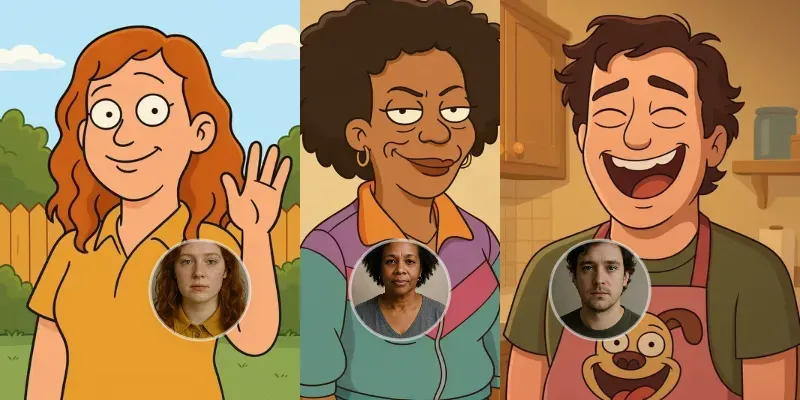 Cartoon Sitcom Character Portraits generated by undefined