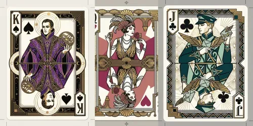 Art Deco Luxury Playing Card Faces generated by gemini-image