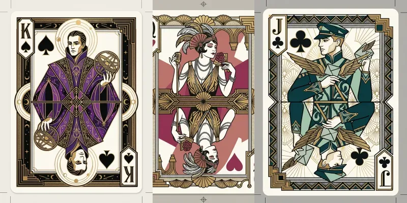 Art Deco Luxury Playing Card Faces