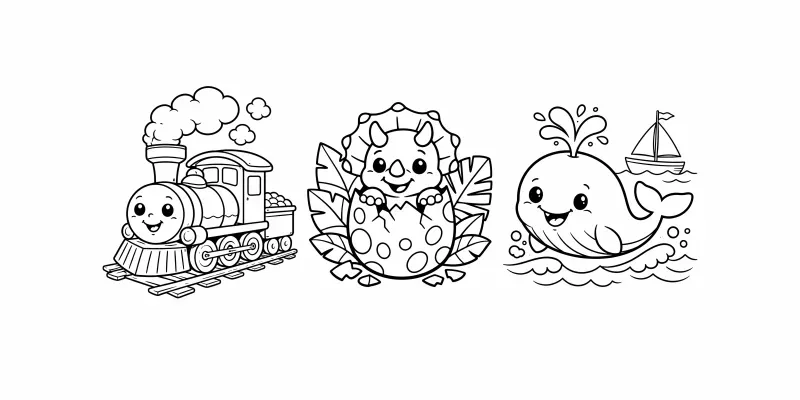 Bold Borderless Kids Coloring generated by undefined