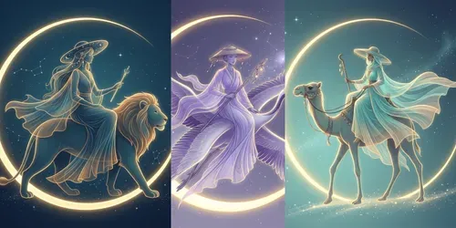 Ethereal Celestial Minimalist Art generated by gemini-image
