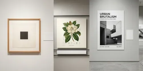 Museum Label Poster Mockup Systems generated by gemini-image