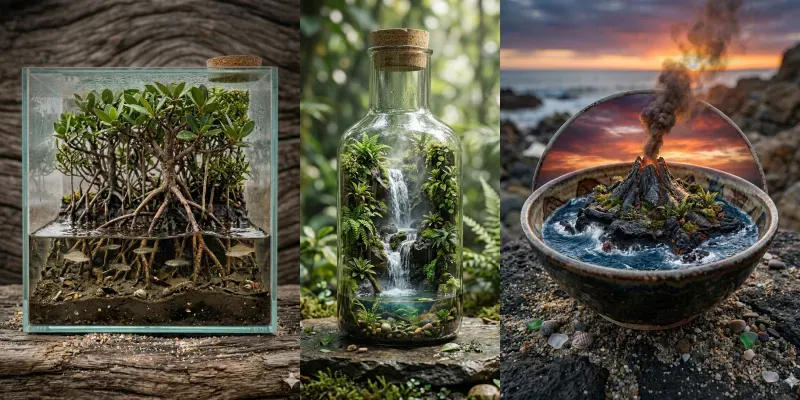 Entire Ecosystems Inside Everyday Objects generated by undefined