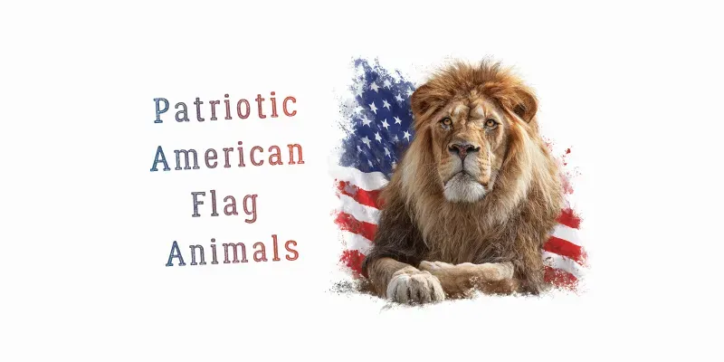 Patriotic American Flag Animal Art generated by undefined