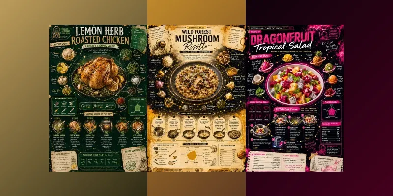 Interactive Infographic Cookbooks generated by undefined