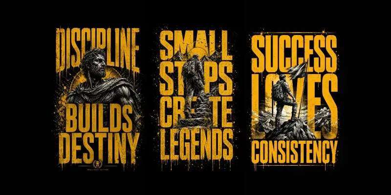 Bold Motivational Typography Posters generated by undefined