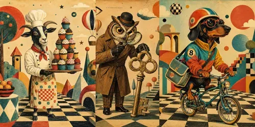 Retro Whimsy Character Parades generated by chatgpt-image
