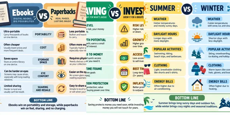 Side By Side Comparison Infographics
