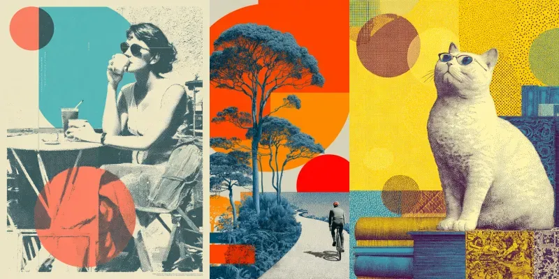 Risograph Illustrations generated by undefined