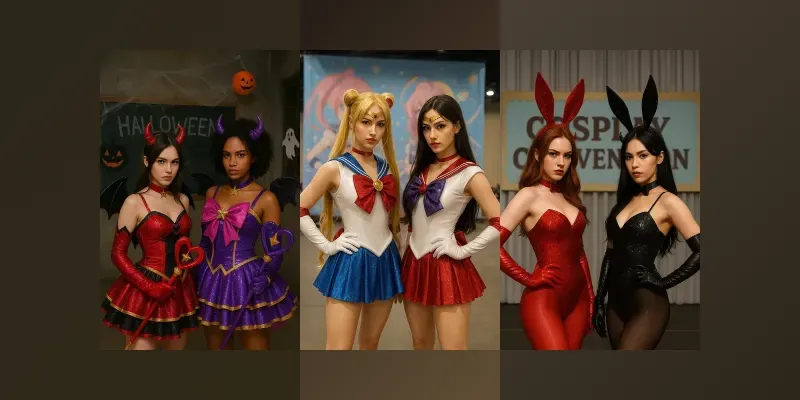 Glam Cosplay Girls Duos generated by undefined