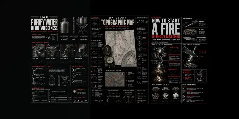 Tactical Survival Infographics generated by undefined