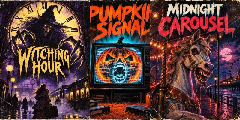80s Halloween Retro VHS Horror Rentals