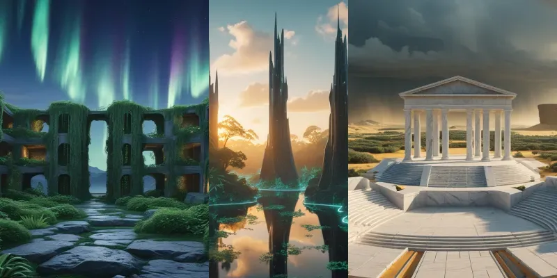 Ethereal Biofuturistic Landscapes generated by undefined