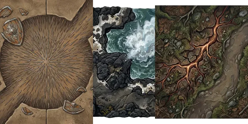 Fantasy Terrain Hazard Tiles generated by undefined