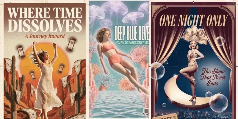 Cinematic Vintage Surreal Posters generated by undefined