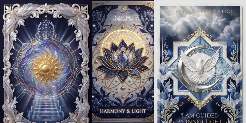 Celestial Gate Affirmation Card Masters generated by undefined