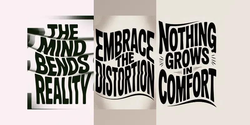 Distorted Quote Typography Posters Art generated by undefined
