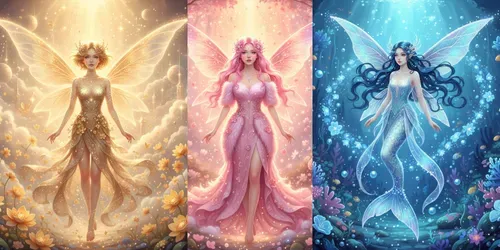 Aesthetic Fairy Girls generated by gemini-image