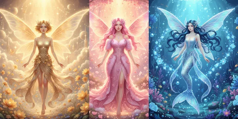 Aesthetic Fairy Girls generated by undefined
