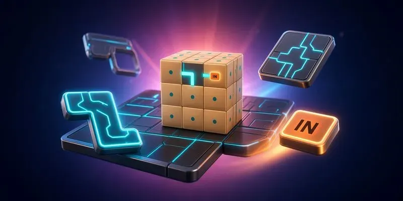 Rotatable Circuit Cube Game Builder