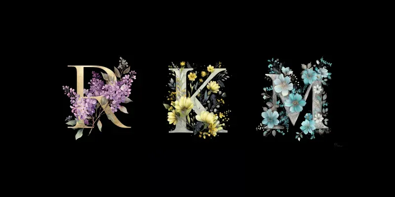 Elegant Floral Monogram Logos generated by undefined
