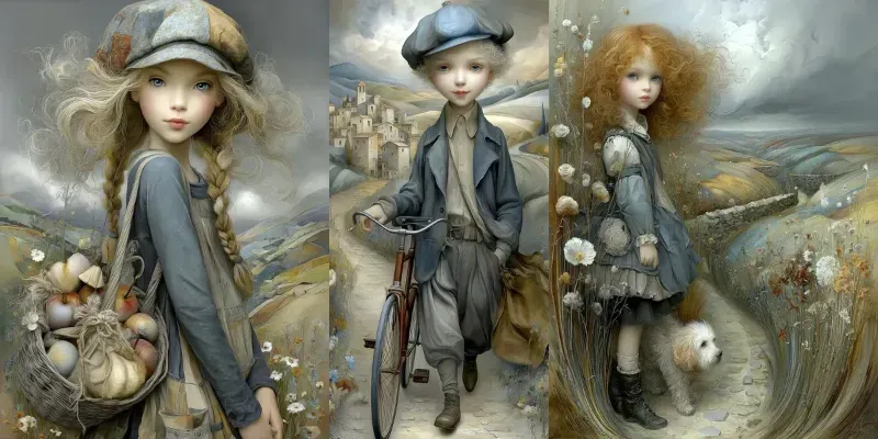 Countryside Fine Art Oil Paintings generated by undefined