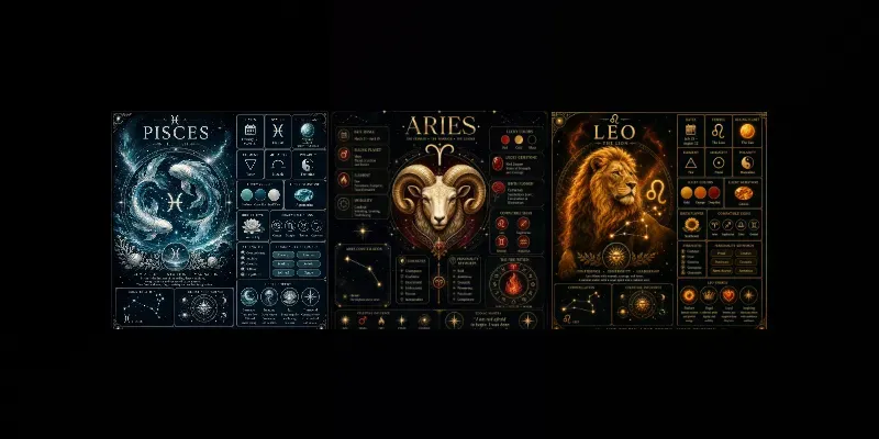 Zodiac Sign Infographics generated by undefined