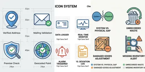 Logistics Exception Icon Packs generated by gemini-image