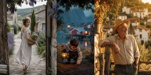 Rustic Village Life Portrait Photos generated by chatgpt-image