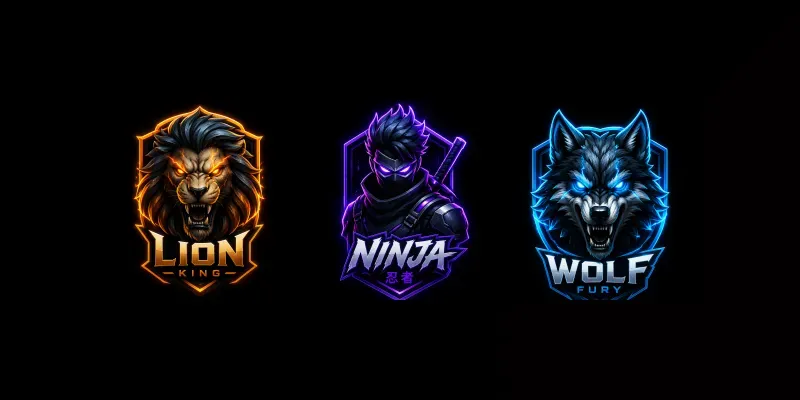 3D Neon Gaming Mascot Logo Generator generated by undefined