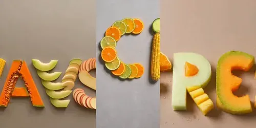 Illustrated Food Letters Animations generated by sora