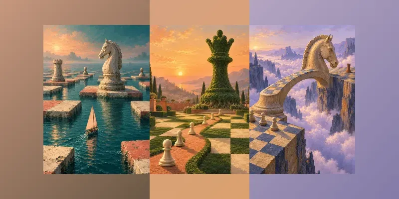 Surreal Chess Dreamscape Art Prints