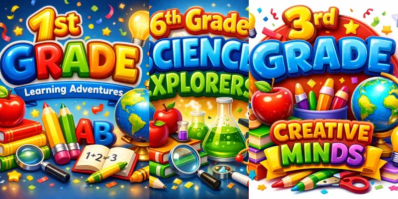 3D Glossy School Grade Art Collections generated by undefined