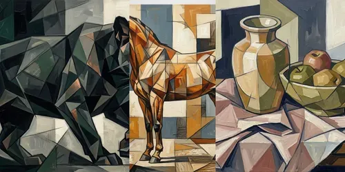 Contemporary Cubist Art Generator generated by gemini-image