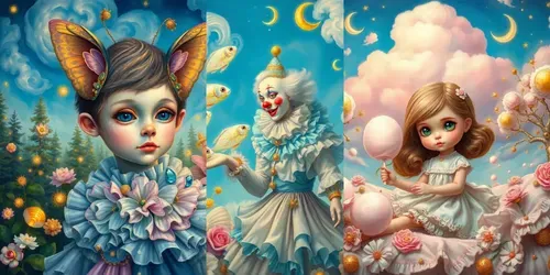 Fantasy Surreal Fairytale Dreamscapes generated by flux