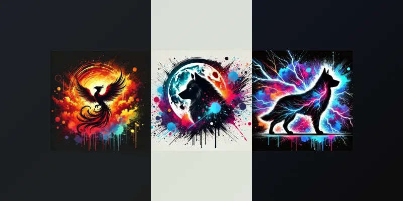 Epic Animal Silhouettes In Style generated by undefined
