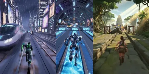 Vertical Runner Gameplay Videos generated by veo