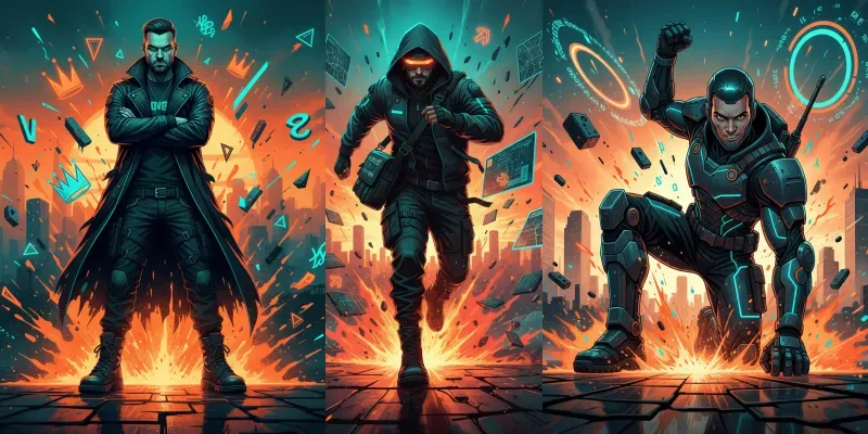 Surreal Cyber Street Portraits generated by undefined