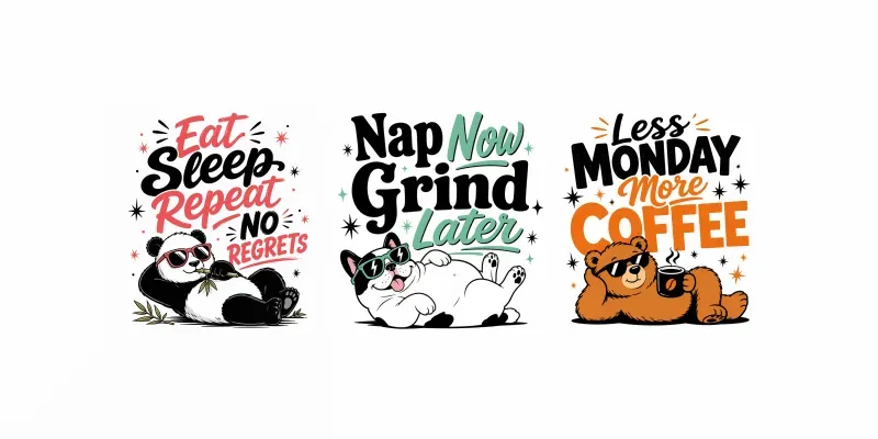 Cool Animal Typography Quote Designs generated by undefined