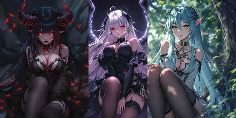 Beautiful Fantasy Anime Girls generated by undefined