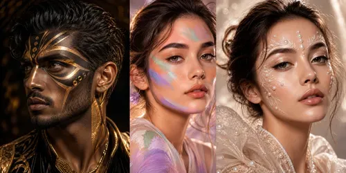 Creative Fashion Face Paints generated by chatgpt-image