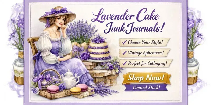 Summer Lavender Cake Junk Journals generated by undefined