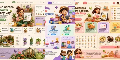 Playful 3D Landing Page Studios generated by chatgpt-image