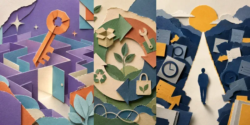 Tactile Editorial Paper Collages generated by undefined
